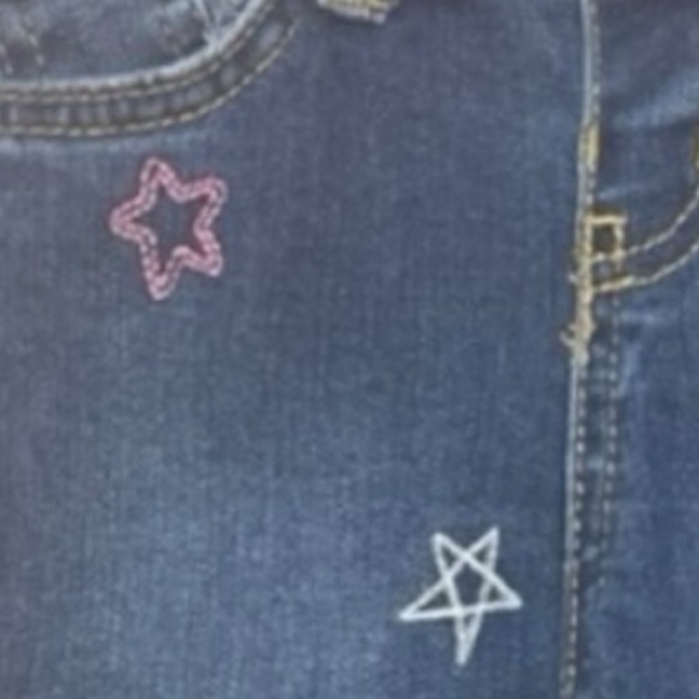 Cat & Jack Girls 18M Star Embroidered Stretch Girlfriend Jeans - Picture 5 of 6